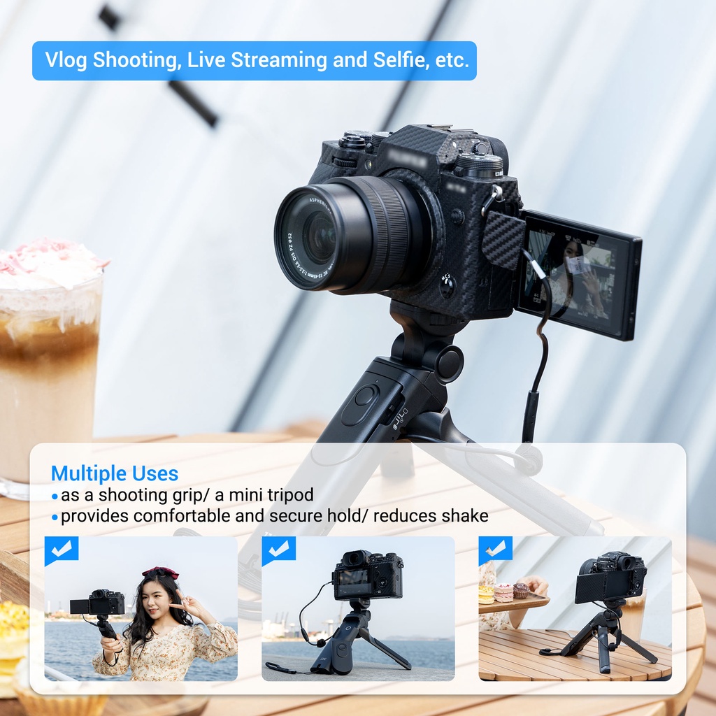 Tay Cầm Chơi Game Không Dây Fuji RR-100 Cho Fujifilm GFX100 GFX50S X-Pro3 XT4 XT3 XT5 XT30II XT30 XT20 XE4 XE3 XA7 X100V X100F XS10