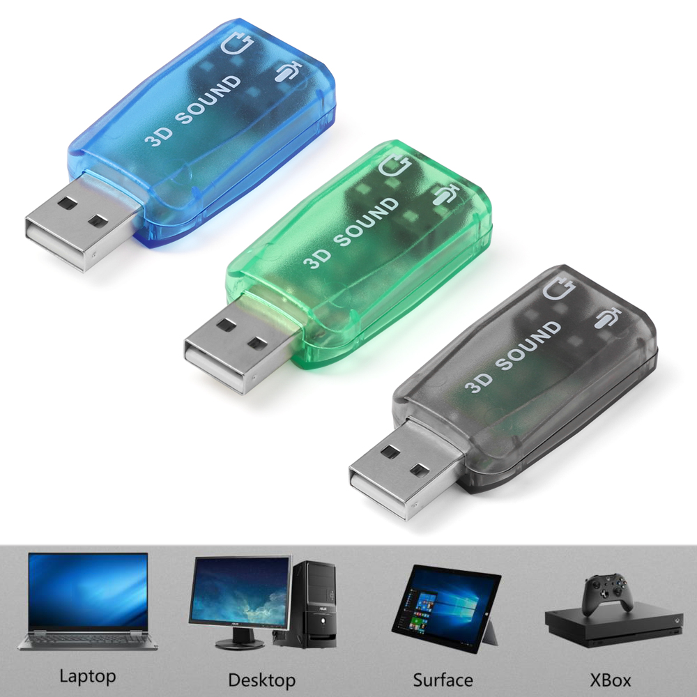 Card Âm Thanh Usb 2.0 Cao Cấp Cho Máy Tính