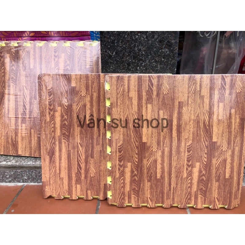 Xốp vân gỗ ghép sàn 60x60cm có viền