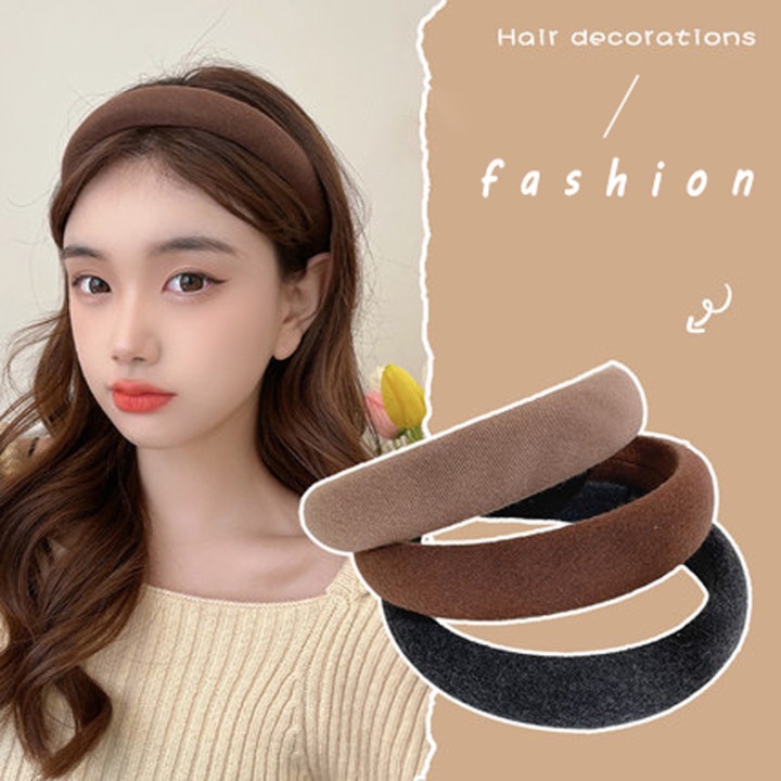 Băng đô rửa mặt vành rộng phong cách Hàn Quốc thời trang thu đông cho nữ