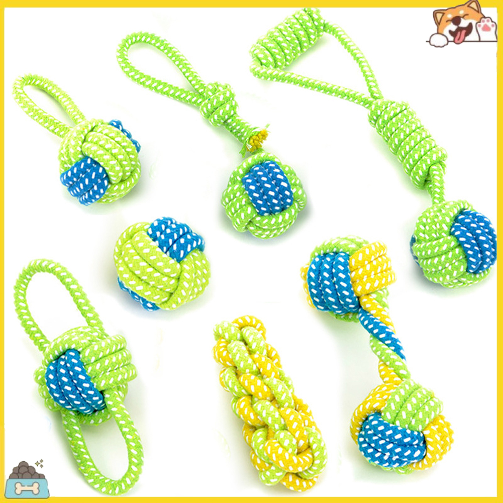 Đồ chơi dây thừng cotton gặm làm sạch răng cho thú cưng