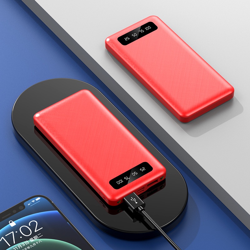 Pin Sạc Dự Phòng 10000mAh Mini Màn Hình Kỹ Thuật Số Sáng Tạo Tiện Dụng