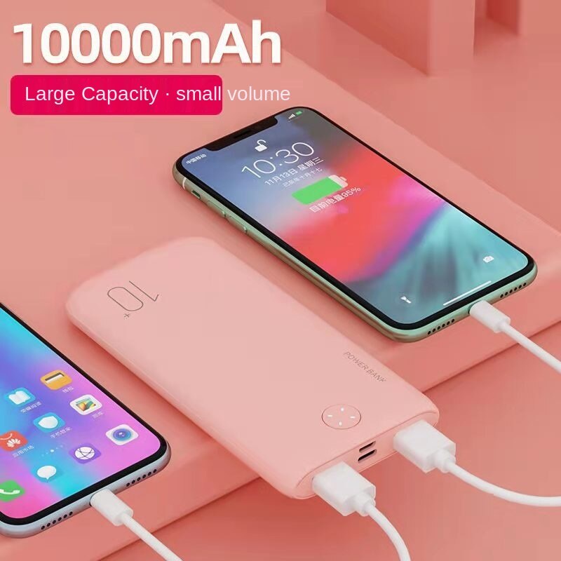 Pin sạc dự phòng tiện lợi 10000 mAh và  cho điện thoại iPhone Xiaomi mi