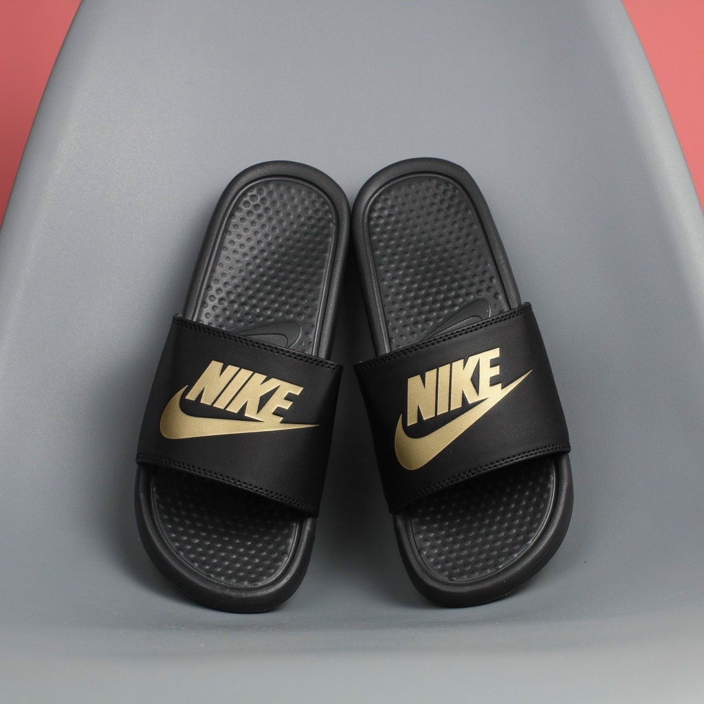 Dép unisex 𝐍𝐈𝐊𝐄 ❤️FREESHIP + Hộp❤️ dép quai ngang thể thao nam nữ mk in 𝐍𝐈𝐊𝐄-𝐁𝐚𝐧𝐚𝐬𝐬𝐢, NK đen đồng