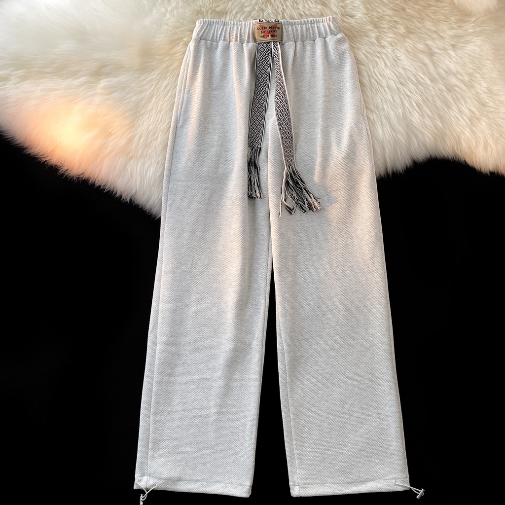 NRVP Quần Thể Thao Nữ Ống Rộng Phong Cách Đường Phố Hàn Quốc Mới