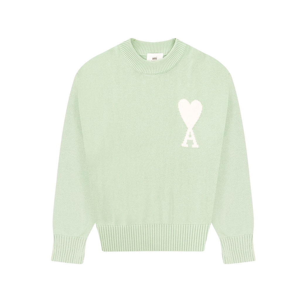 ❤❀  ❤ Áo Nỉ Dài Tay Cổ Tròn Thêu Hình Trái Tim Thời Trang Unisex