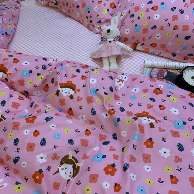 Bộ chăn gối poly nhập 4 món(ib chọn mẫu và size giường)