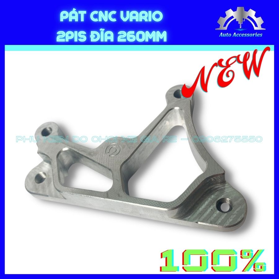 Pát gắn xe VARIO đĩa 260mm, Heo Dầu 2 piston đối xứng, Nissin, Brcmbe, Adelin... Pát Trước, Pát CNC tỷ mỉ