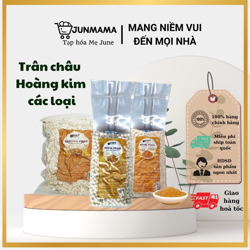 Trân châu hoàng kim các loại cao cấp date 15/3/2024- Nguyên liệu làm trà sữa TẠP HÓA MẸ JUNE
