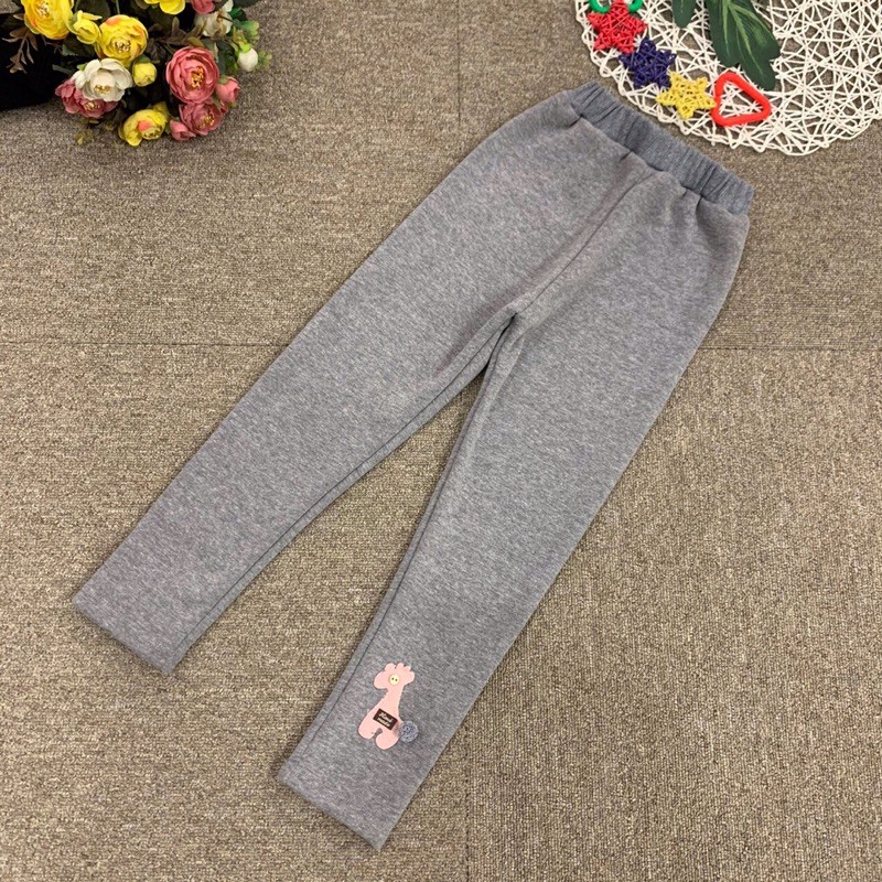 Quần legging lót lông đính hươu cho bé sz 12-35kg