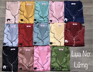 ( Freesize Lụa ) Đồ Bộ Pijama Lụa Nơ - Tay Ngắn Quần Lửng
