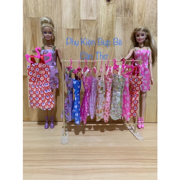 Combo 3/5/10 đầm cho bup bê barbie, xinyi, licca,kexin..