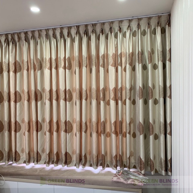 Rèm vải hoa văn Hàn Quốc giá rẻ 2019