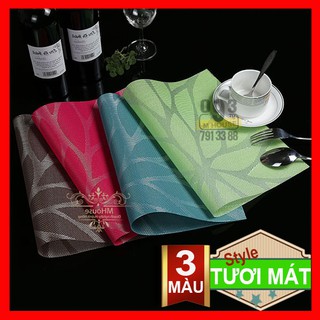Tấm Khăn Lót Chén Dĩa Hoa Văn Cỏ Cây Lá