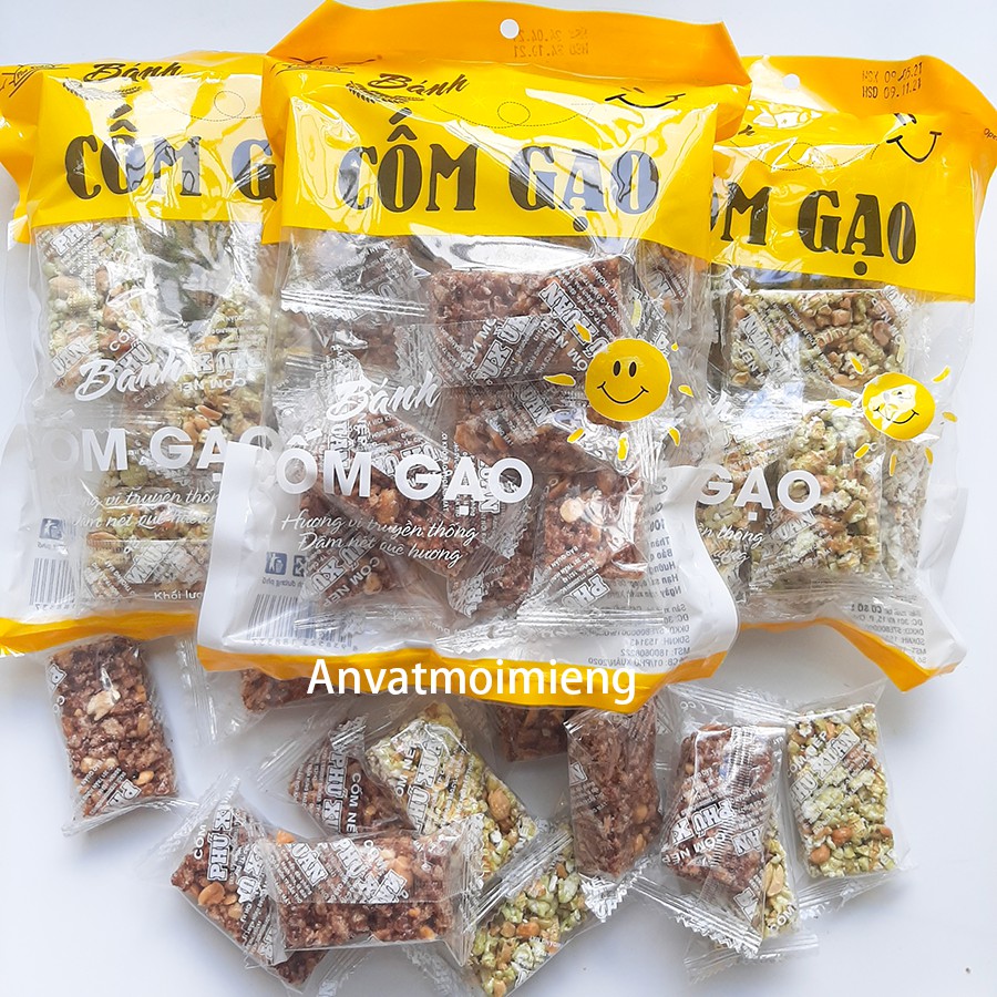 Bánh cốm gạo lứt huyết rồng - bánh cốm gạo vị dứa 150g