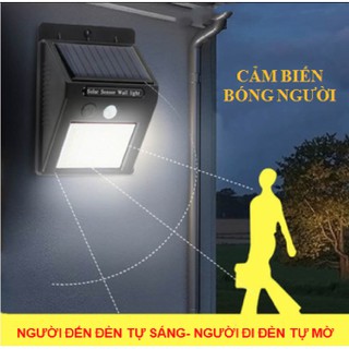 Bộ 2 Đèn 30 LED Cảm Biến Chuyển Động Sân Vườn Năng Lượng Mặt Trời (Kháng Nước)