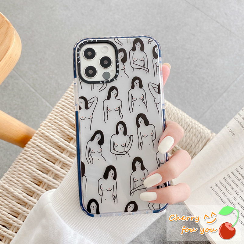 Anime Girl Phone Case for iPhone 12/12Pro/11Pro Max/X/XR/Xsmax/8Plus/7Plus Lens Protector Anti-slip Soft TPU Cover