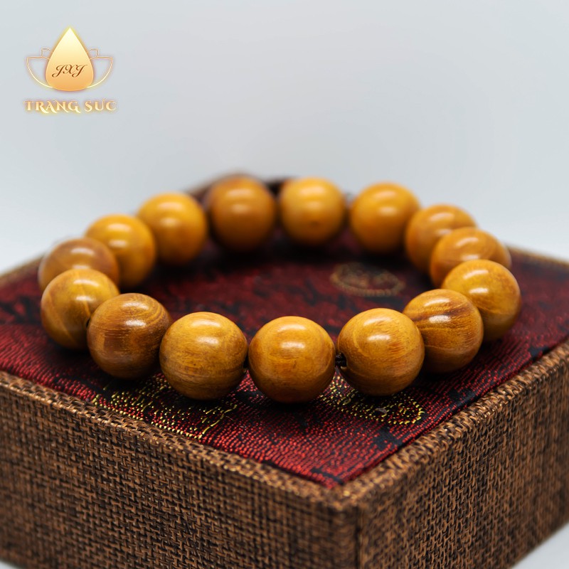 Vòng đeo tay Nam Hạt nguyện bằng gỗ giữ bình an trang sức VT-025