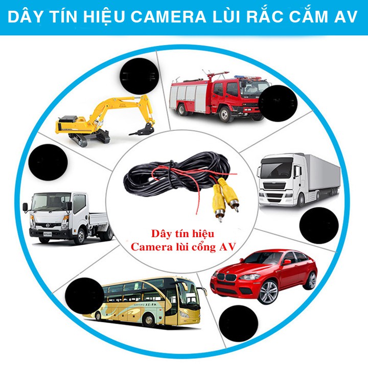 Dây cáp tín hiệu cho Camera lùi cho xe tải Rắc cắm AV(10m) | BigBuy360 - bigbuy360.vn