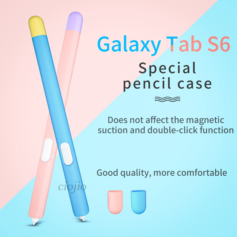 Vỏ Bọc Bút Cảm Ứng Bằng Silicon Mềm Phối Màu Tương Phản Cho Samsung Galaxy Tab S6