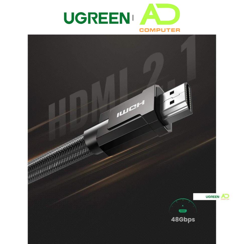 Cáp HDMI 2.1 độ phân giải 8K/60Hz dài 1-2m UGREEN HD135 - Hàng phân phối chính hãng - Bảo hành 18 tháng