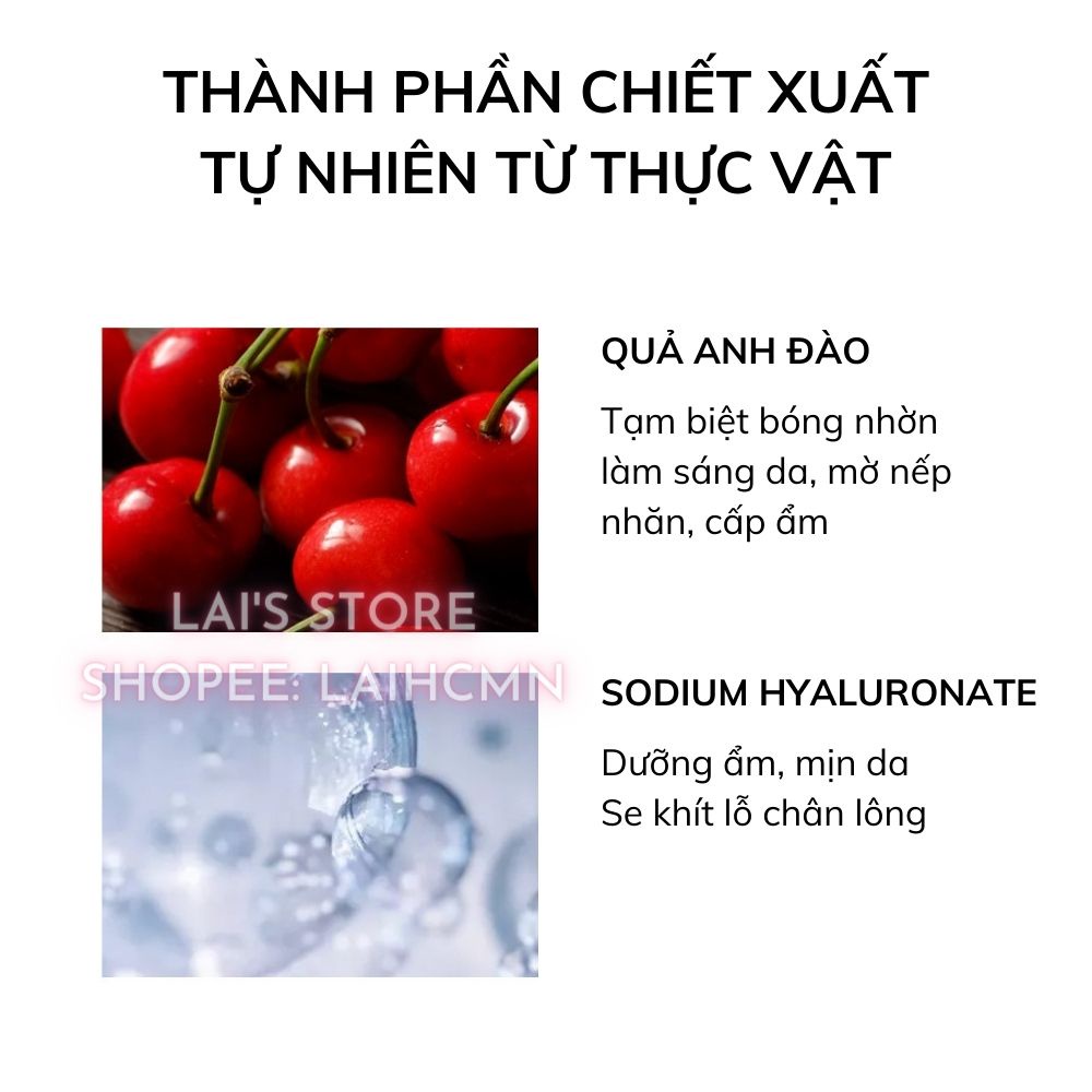 Mặt Nạ Cổ Tinh Chất Cherry NOTO Loại Bỏ Nếp Nhăn, Làm Trắng Da, Dưỡng Ẩm, Nâng Cơ, Săn Chắc Da Vùng Cổ Mask Chính Hãng