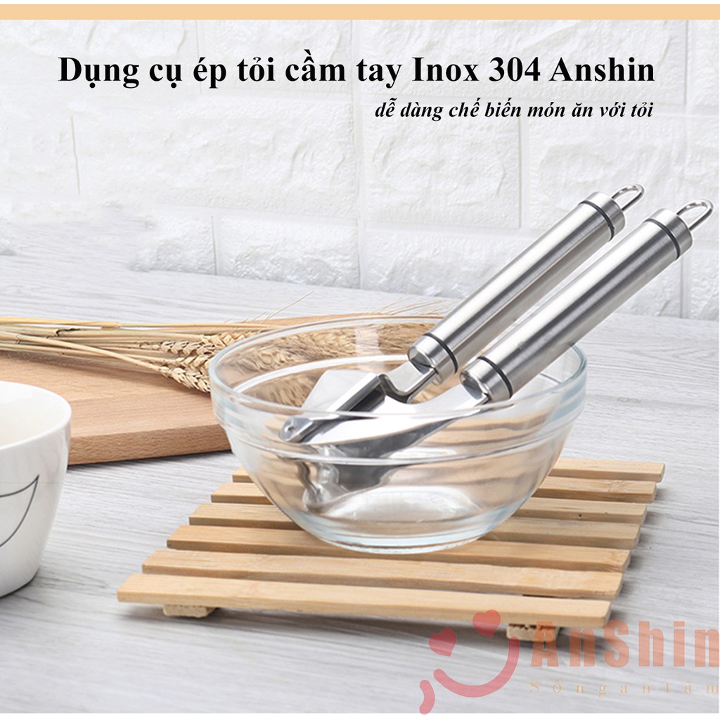 Dụng cụ ép gừng, tỏi chất liệu Inox 304 cao cấp - máy ép tỏi đa năng