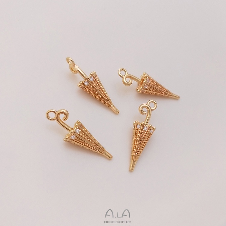 Mặt Nạ Đồng 14K Hình Giày Cao Gót Màu Vàng Kim diy Trang Sức