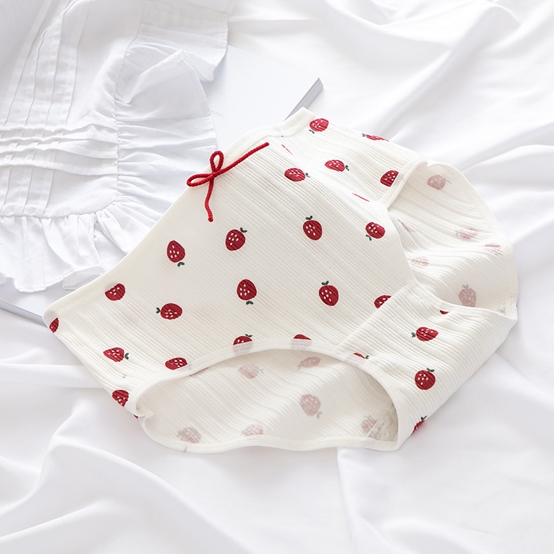 Quần lót nữ FREESHIP Quần Sịp Nữ Dâu Đỏ dễ thương - Đồ nội y cotton cao cấp kháng khuẩn