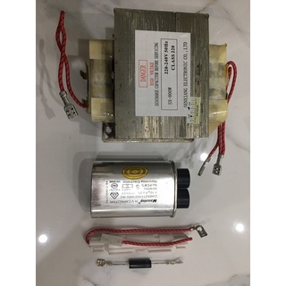 Combo biến áp , tụ , cầu chì , điot lò vi sóng