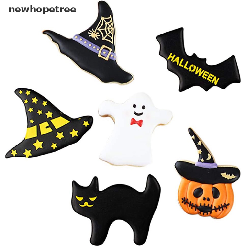 newhopetree 2021 New 7 Pieces Halloween Style Cookie Cutters Cookie Moulds Metal Cutter OIK