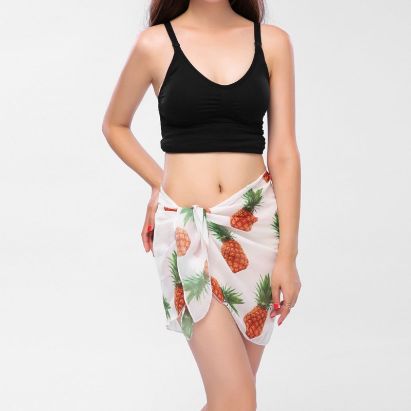 Khăn choàng bikini vải voan in họa tiết quyến rũ cho nữ