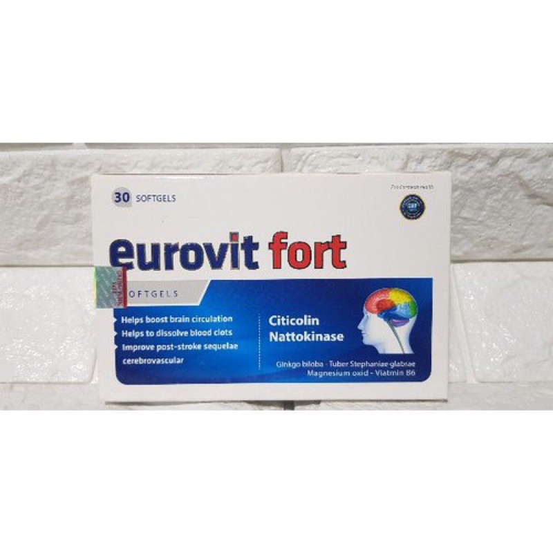 EUROVIT FORT - người bị đau đầu , hoa mắt, chóng mặt, ù tai, đau mỏi vai gáy, tê bì chân tay, người già hay quên...