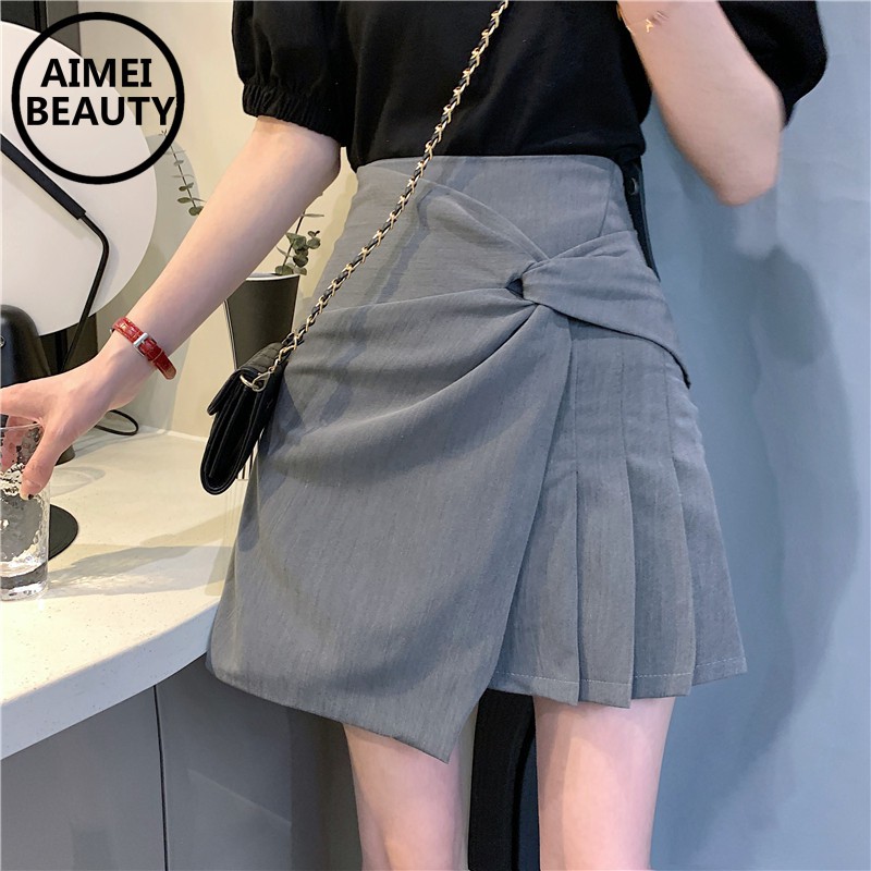 Chân váy lưng cao thiết kế xếp ly thời trang dành cho nữ