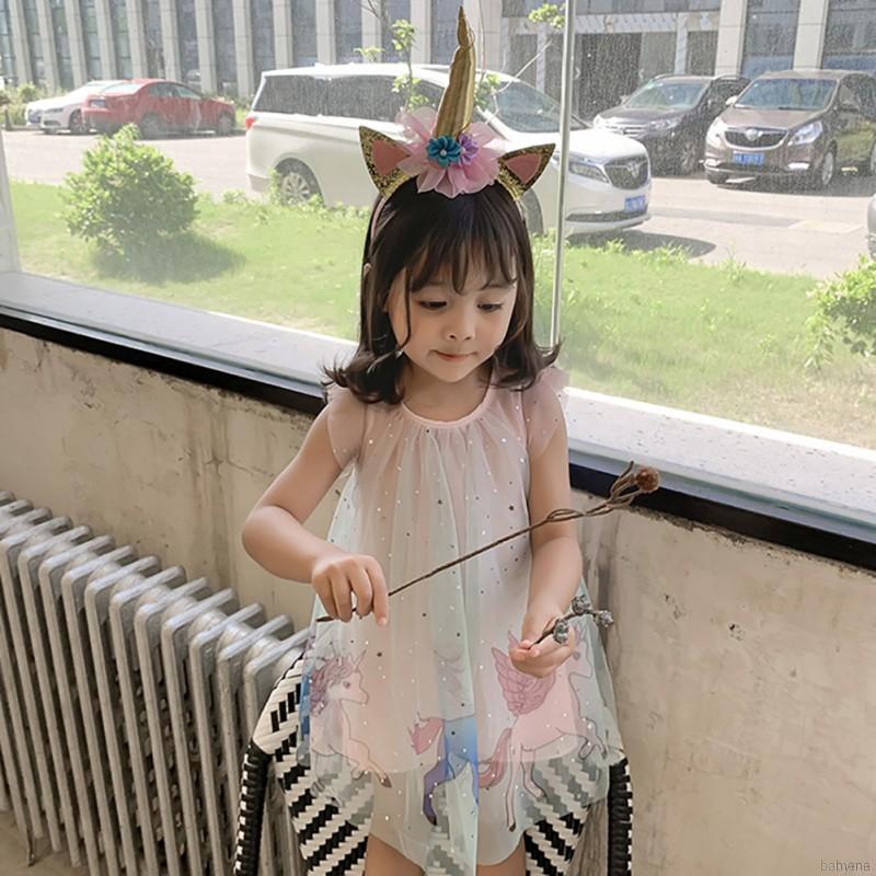 Đầm xòe công chúa kèm băng đô xinh xắn dành cho bé gái