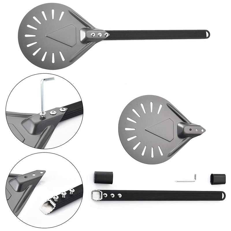 Xẻng Xúc Bánh Pizza Hình Tròn 8 inch Bằng Nhôm 23.6 inch Tiện Dụng