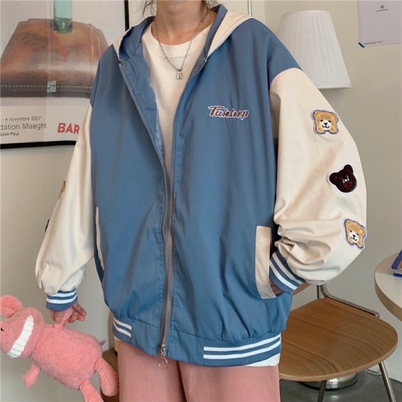 Phiên bản mùa thu Hàn Quốc 2021 mới áo khoác nỉ có mũ trùm đầu dài tay rộng rãi | BigBuy360 - bigbuy360.vn