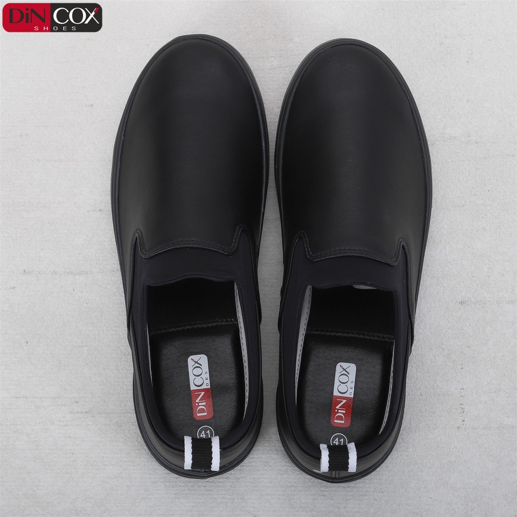 Giày Lười Sneaker Da Nam DINCOX C09 Sang Trọng Nổi Bật Black