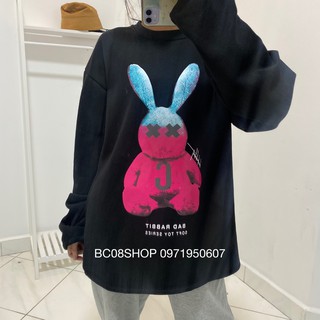 Áo Sweater Thỏ Hồng tay dài chất vải nỉ dầy