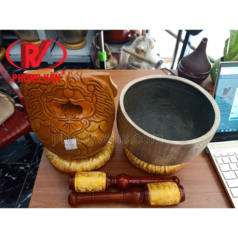 Bộ chuông mõ Huế tụng kinh 3 tay