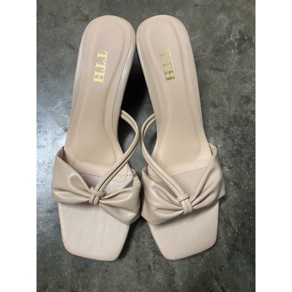 Dép cao gót quai nhúng nhiều màu gót vuông phong cách thời trang sang trọng bigsize - TTH_SHOES