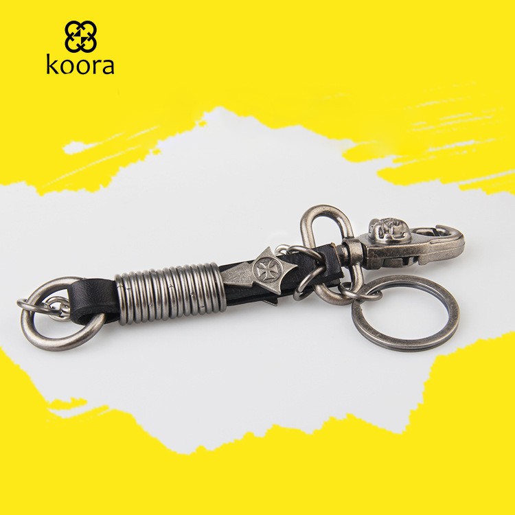 Móc khóa Eo Retro phong cách rock từ hợp kim móc chìa khóa cổ điển phương Tây cao cấp Skull Keychain Phặn Phặn