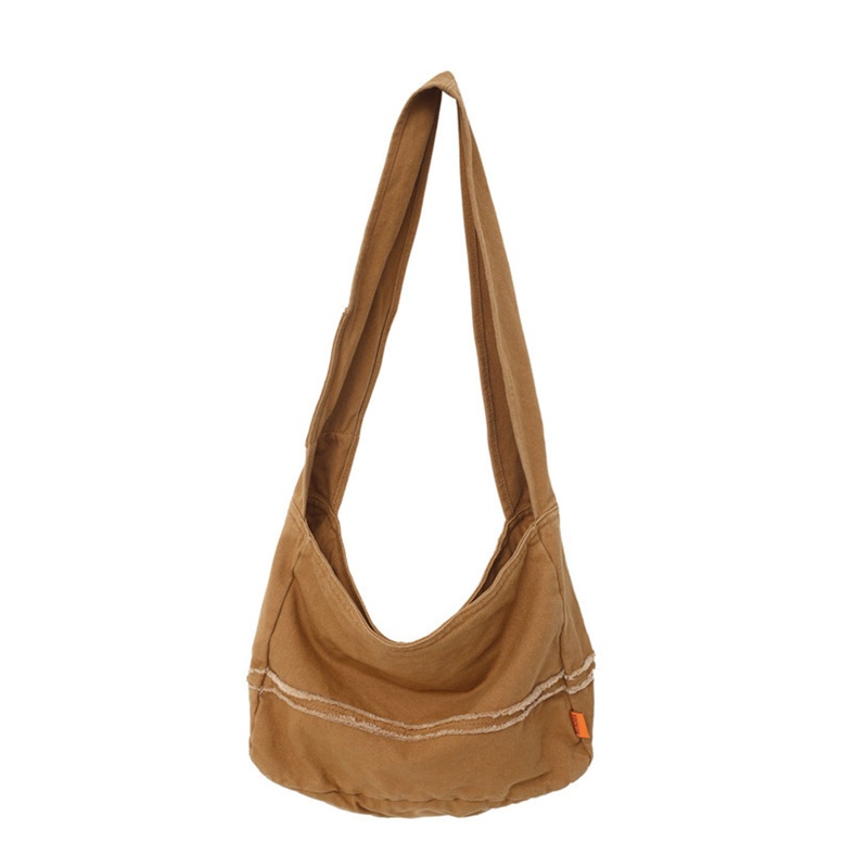 Túi Đeo Chéo Canvas Sức Chứa Lớn Có Khóa Kéo Thời Trang Cho Nữ