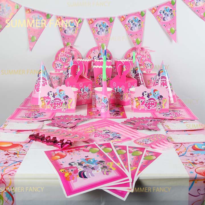 Set để bàn 13 món chủ để Mickey, hoàng tử, công chúa, Kitty trang trí sinh nhật bégái trai happy birthday