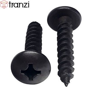 Vít bake đầu dù đuôi nhọn ren thô mạ đen M6x30 - túi 10 cái