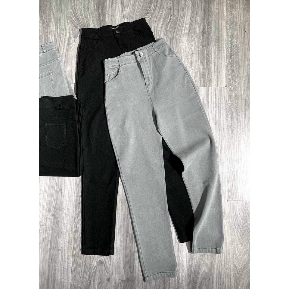 Quần Bò Giấy Siêu Co Giãn 2 Màu Đen Ghi (CÓ ẢNH THẬT) | BigBuy360 - bigbuy360.vn