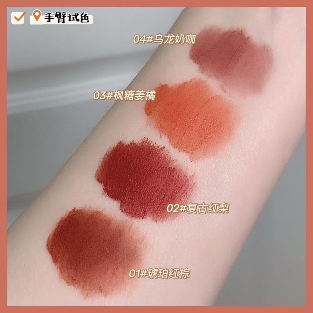 RIPE GIRL Matte Lip Glaze rất dễ sử dụng và không thấm nước, có 4 màu