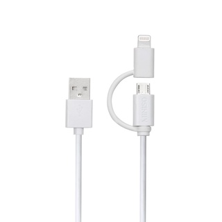 Cáp dữ liệu USB Miniso 2 trong 1 cho Apple:White