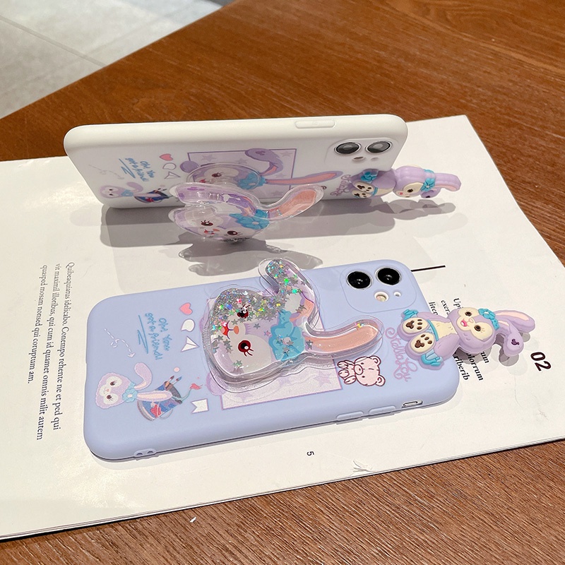 Ốp Điện Thoại Kim Tuyến Nước Có Giá Đỡ Cho Vivo Y12S Y17 Y15 2020 V21 V20 Pro Y21S Y20 S Y02S Y33S Y22S V23e V25