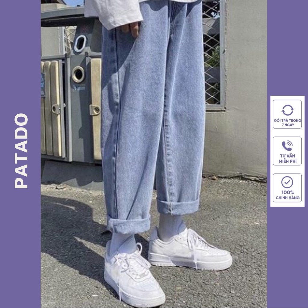 Quần baggy jean nam ống suông rộng TR01 - Phong cách hàn quốc